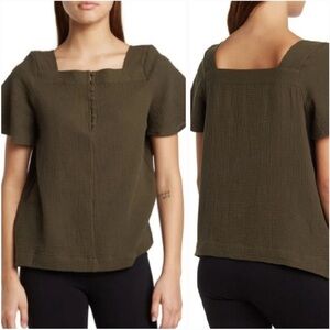 Madewell light spun square neck top